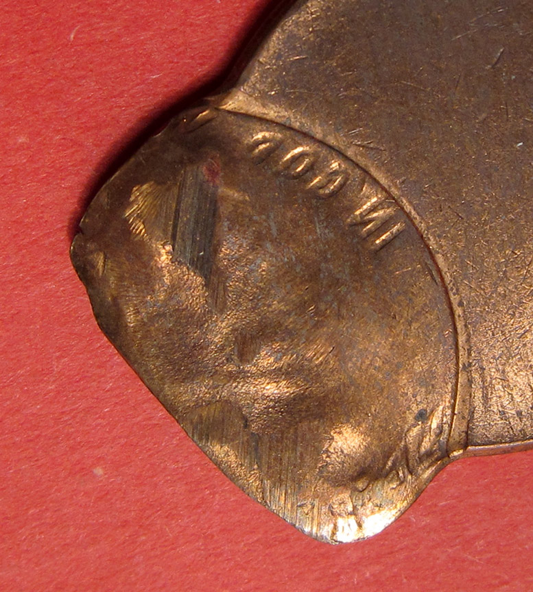 No-Date-Lincoln-Cent-Copper-Mint-Error---Off-Center-Stretch-Strike,-Chain-Strike-W/-Brockage