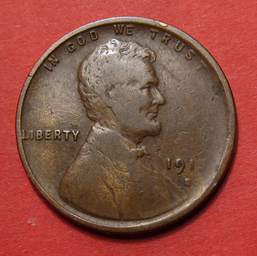 1915-S-Lincoln-Wheat-Cent-Mint-Error---Tapered-Planchet-2.83g