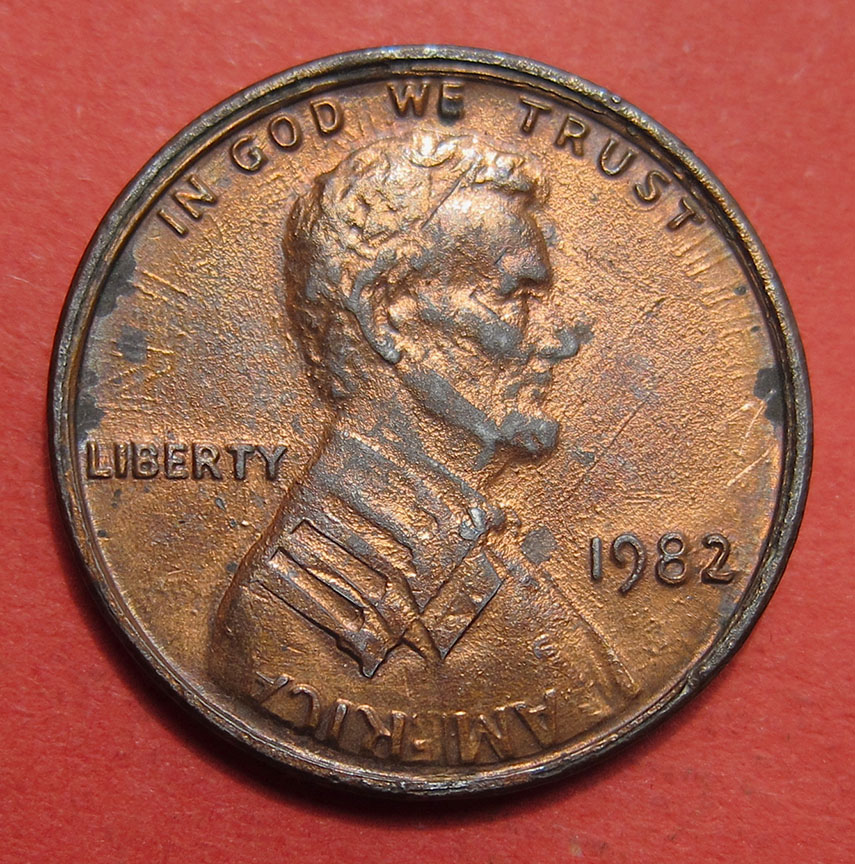 1982-Lincoln-Memorial-Cent-Mint-Error---Flip-Over-Double-Strike-Or-Fake?