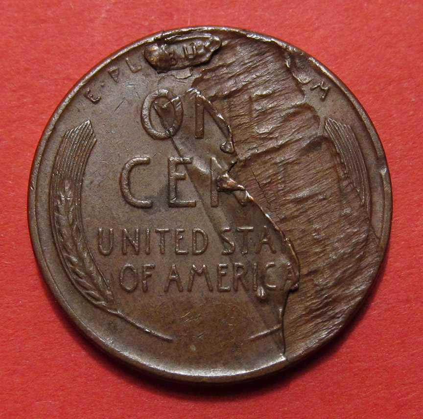 1958-D-Lincoln-Wheat-Cent-Mint-Error---Lamination-Issues