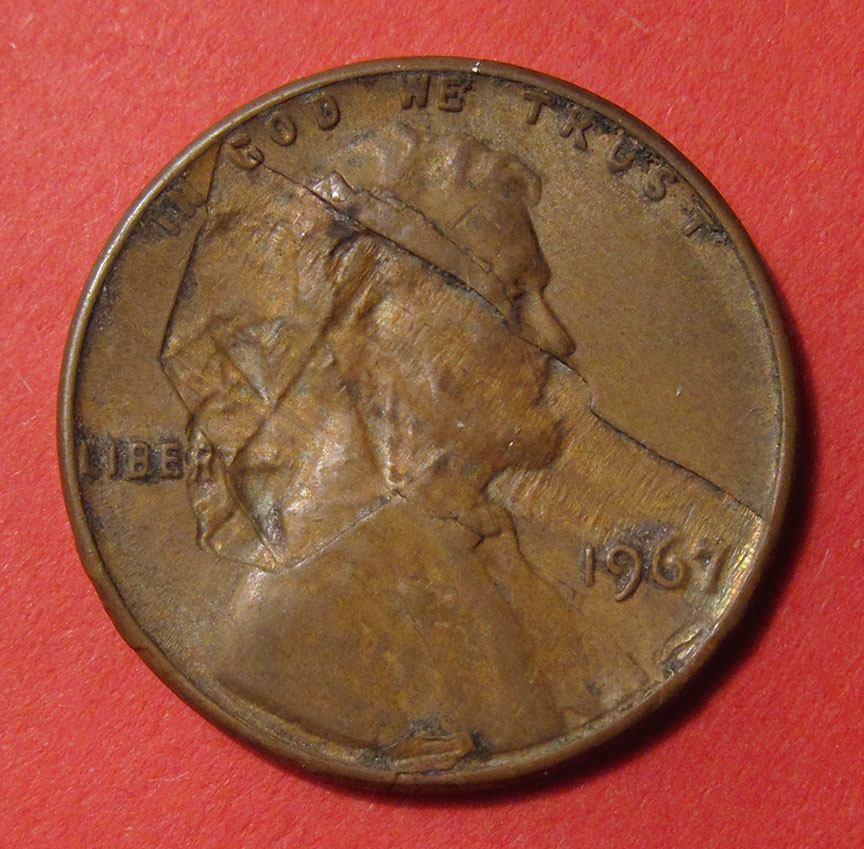 1967-Lincoln-Memorial-Cent-Mint-Error---Lamination---It's-Complicated