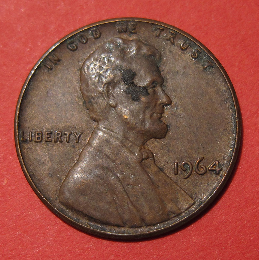 1964-Lincoln-Memorial-Cent-Mint-Error---Split-After-Strike
