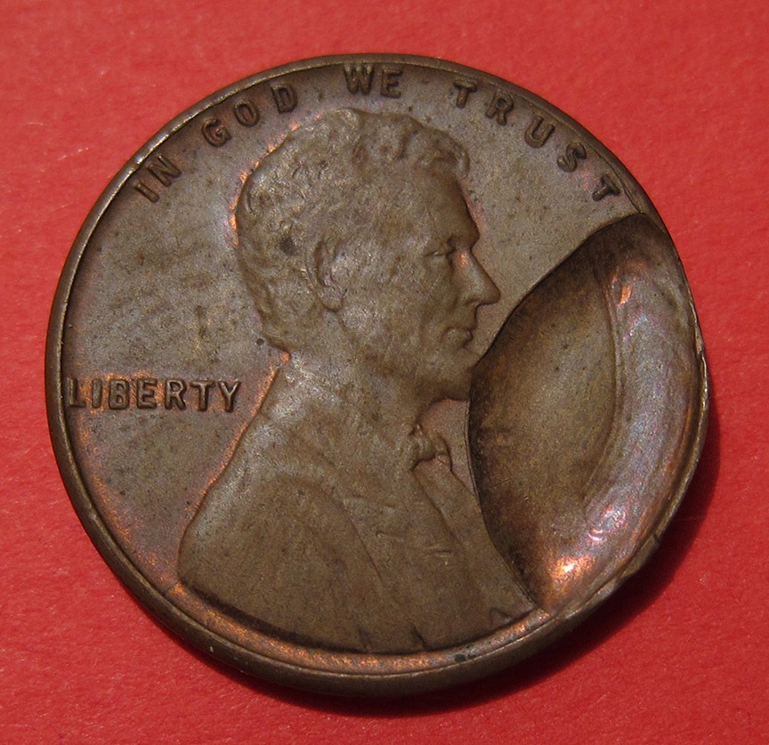 No-Date-Lincoln-Wheat-Cent-Mint-Error---Partial-Brockage