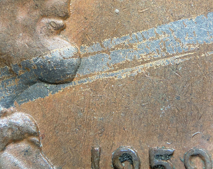 1959-D-Lincoln-Memorial-Cent-Mint-Error---Alloy-Issue
