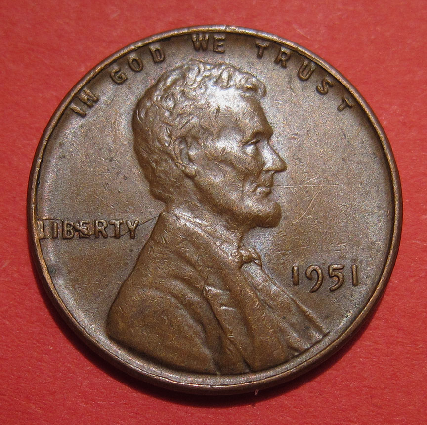 1951-Lincoln-Wheat-Cent-Die-Error---BIE-Multiple---Ldb345678-1c-1951-001e