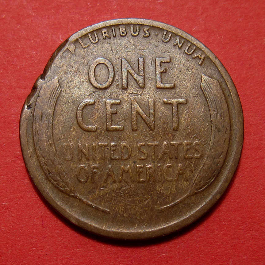 1929-Lincoln-Wheat-Cent-Mint-Error---Clipped-Planchet