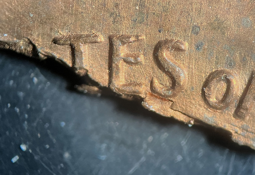 No-Date-Lincoln-Memorial-Cent-Mint-Error---Off-Center-Altered