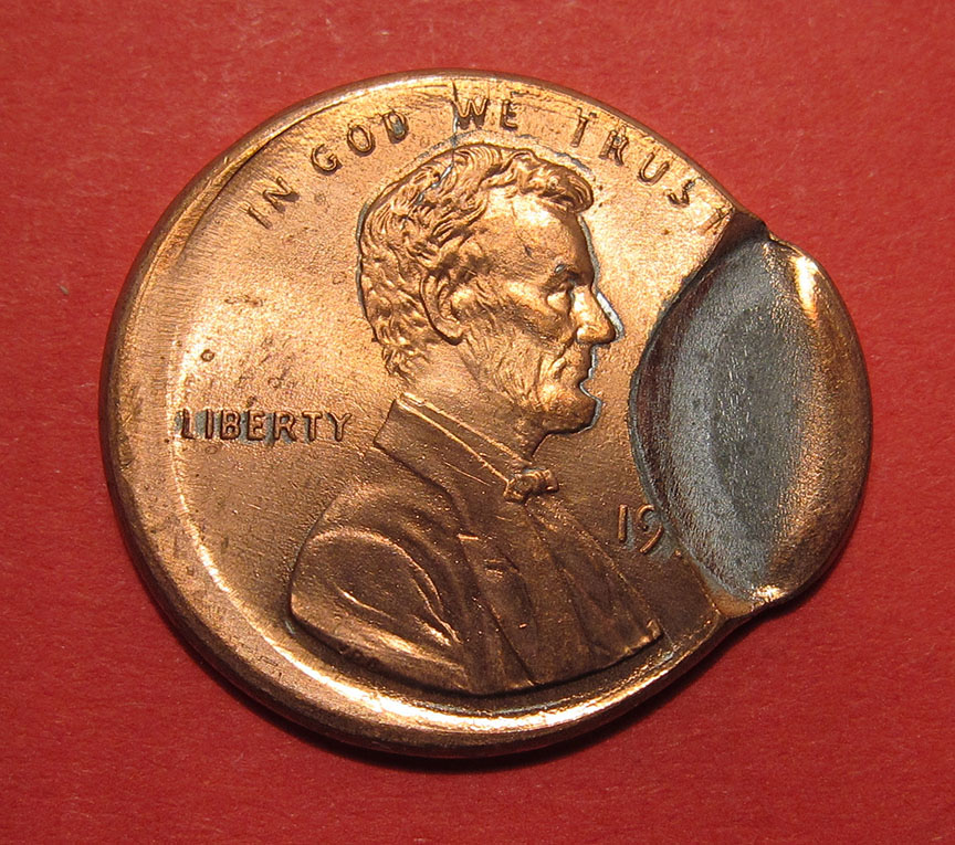 1999-Lincoln-Memorial-Cents-Mint-Error---Broadstruck/Indent-+-Off-Center-Uniface-Mated-Pair