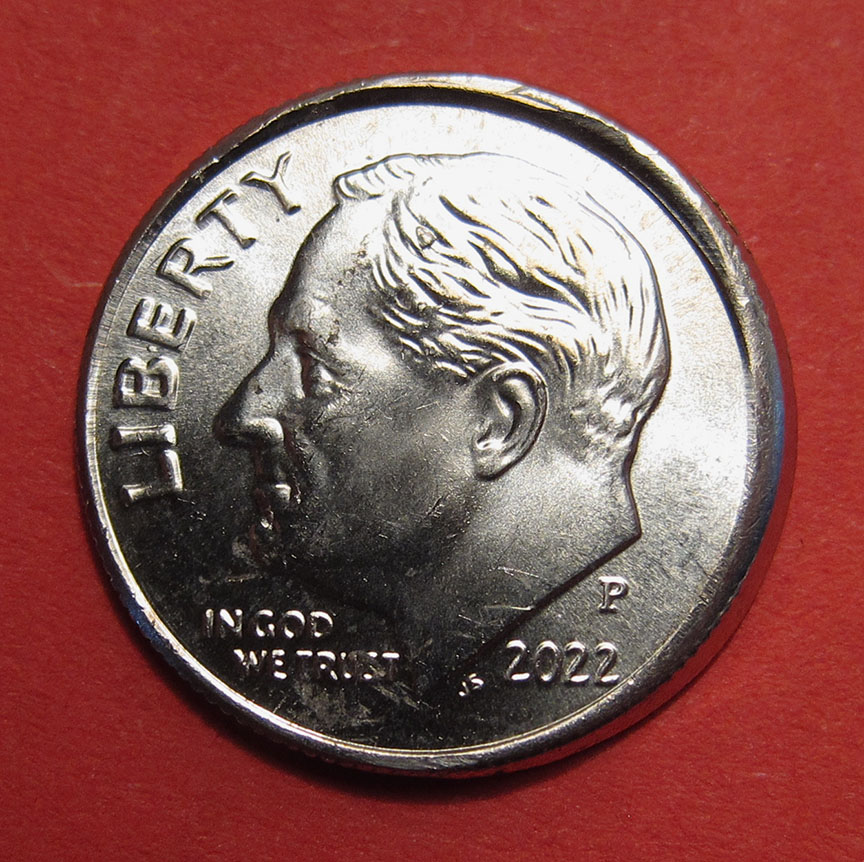 2022-P-Roosevelt-Dime-Mint-Error---Tilted-Partial-Collar