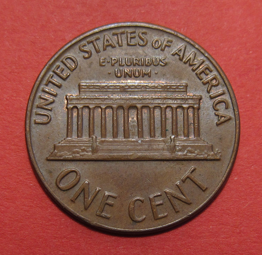 No-Date-Lincoln-Memorial-Cent-Mint-Error---Split-After-Strike-1.65g