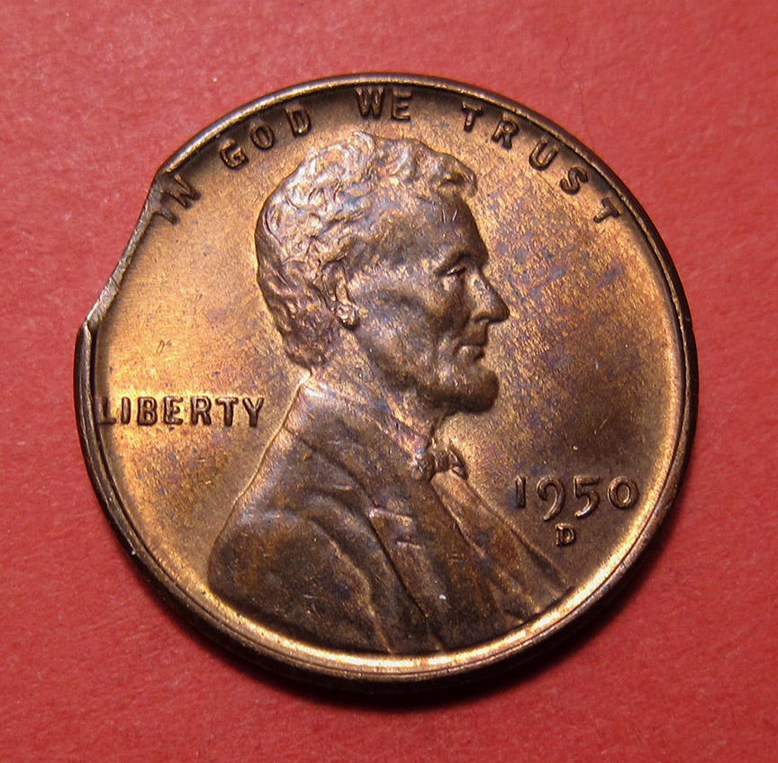 1950-D-Lincoln-Wheat-Cent-Mint-Error---Clipped-Planchet-How-To-ID-Clips