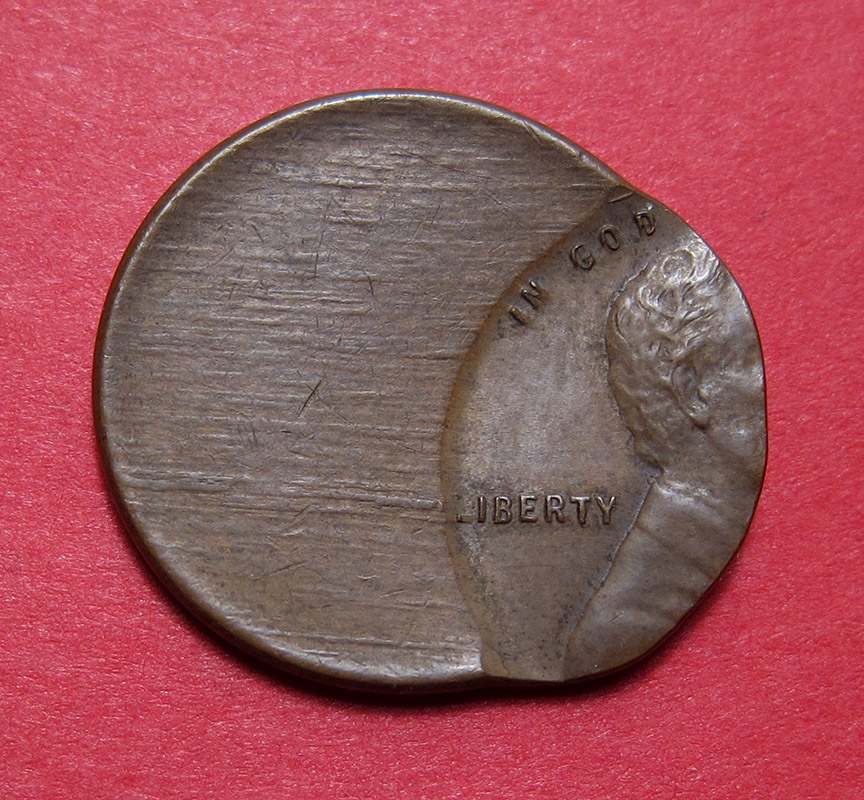 No-Date-Lincoln-Wheat-Cent-Mint-Error---Off-Center-W/-Planchet-Lines