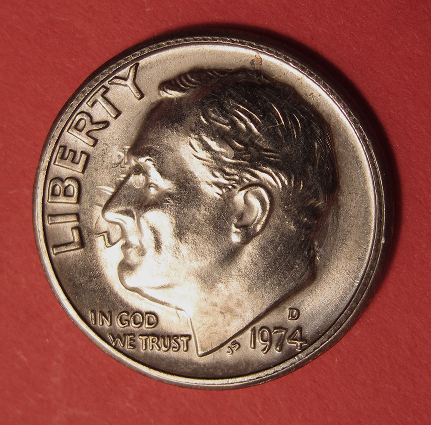 1974-D-Roosevelt-Dime-Mint-Error---Triple-Die-Clash-With-Partial-Collar