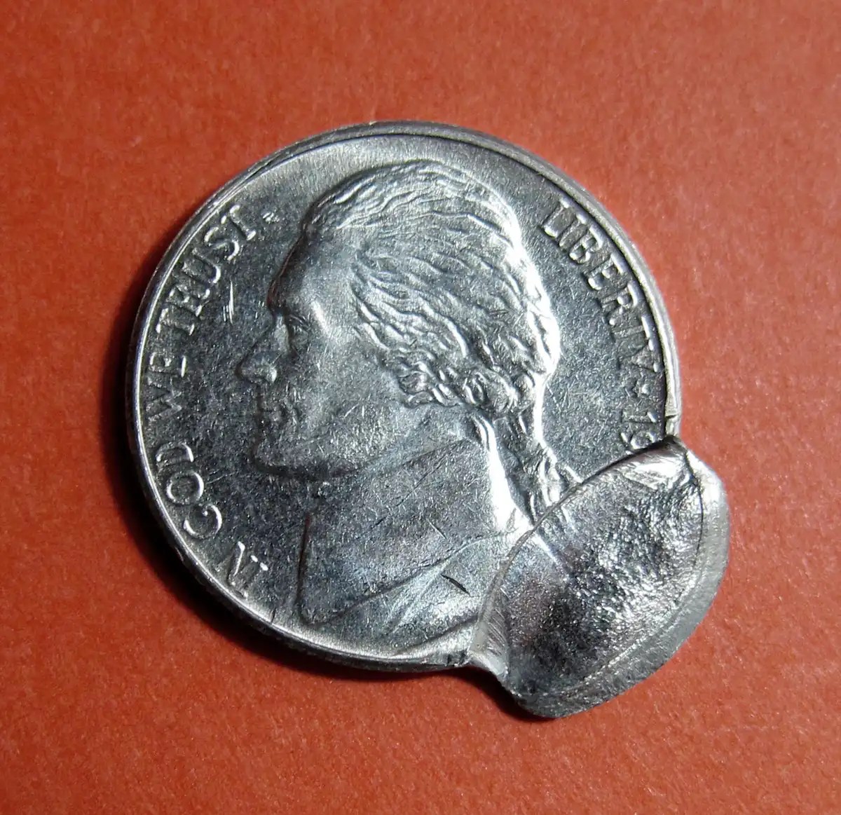 19xx-Jefferson-Nickel-Mint-Error---Flip-Over-Double-Strike-Uniface