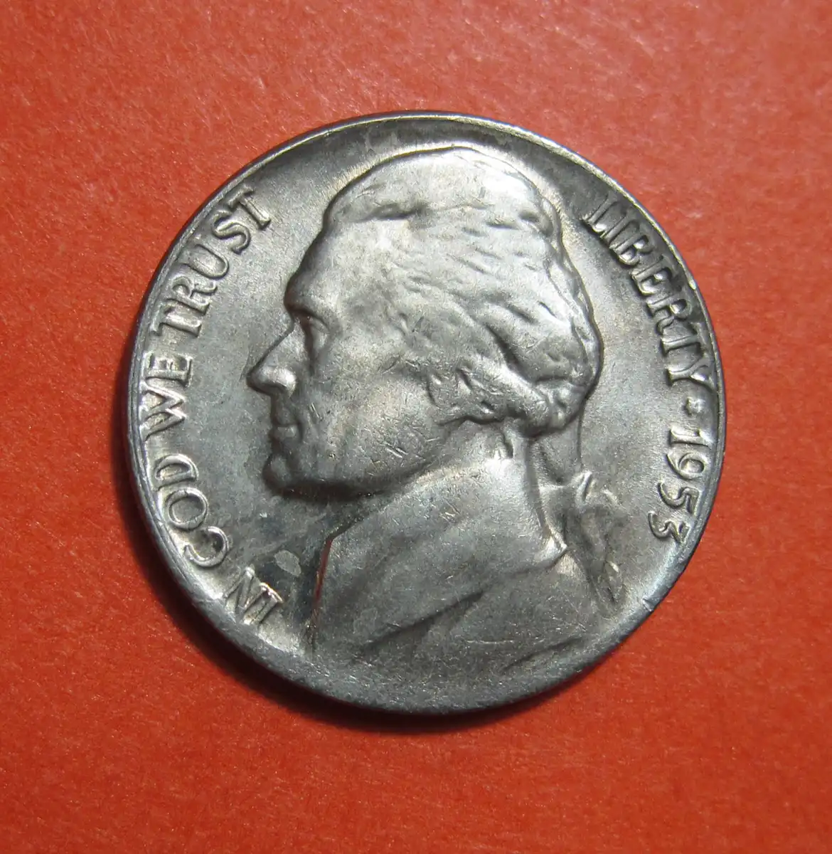 1953-Jefferson-Nickel-Mint-Error---Tapered-Planchet-4.74g