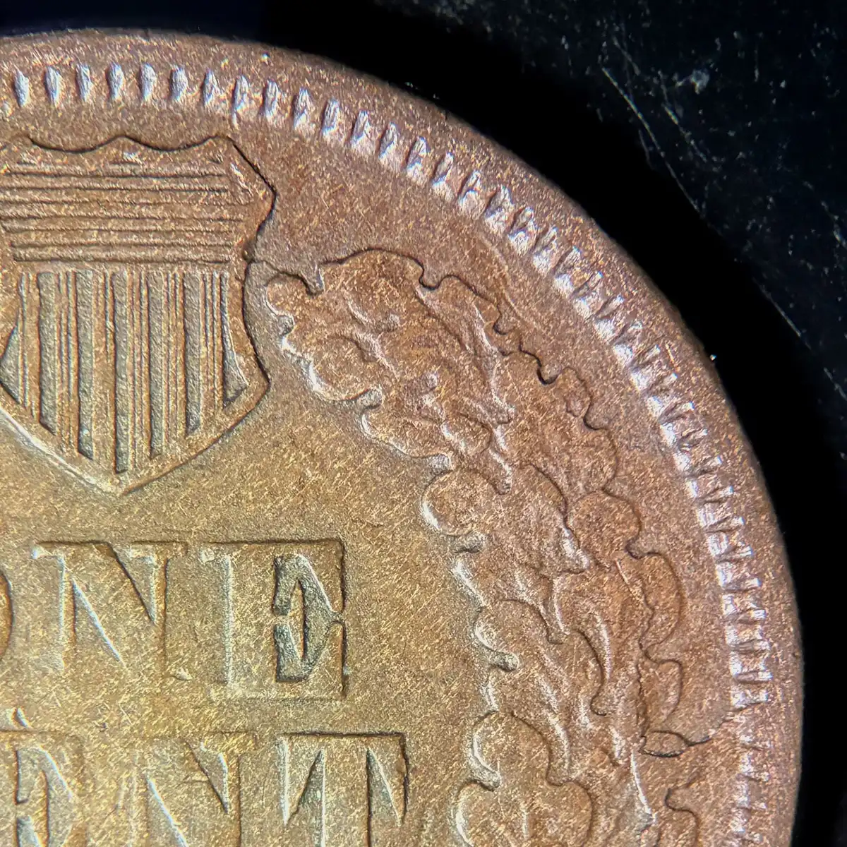 1866-Indian-Head-Cent-Mint-Error---Shattered-Die