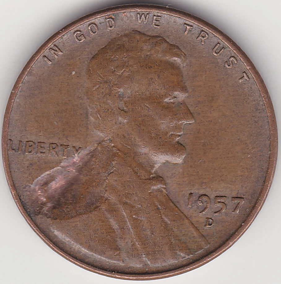1957-D-US-1-Cent-Huge-Struck-Through