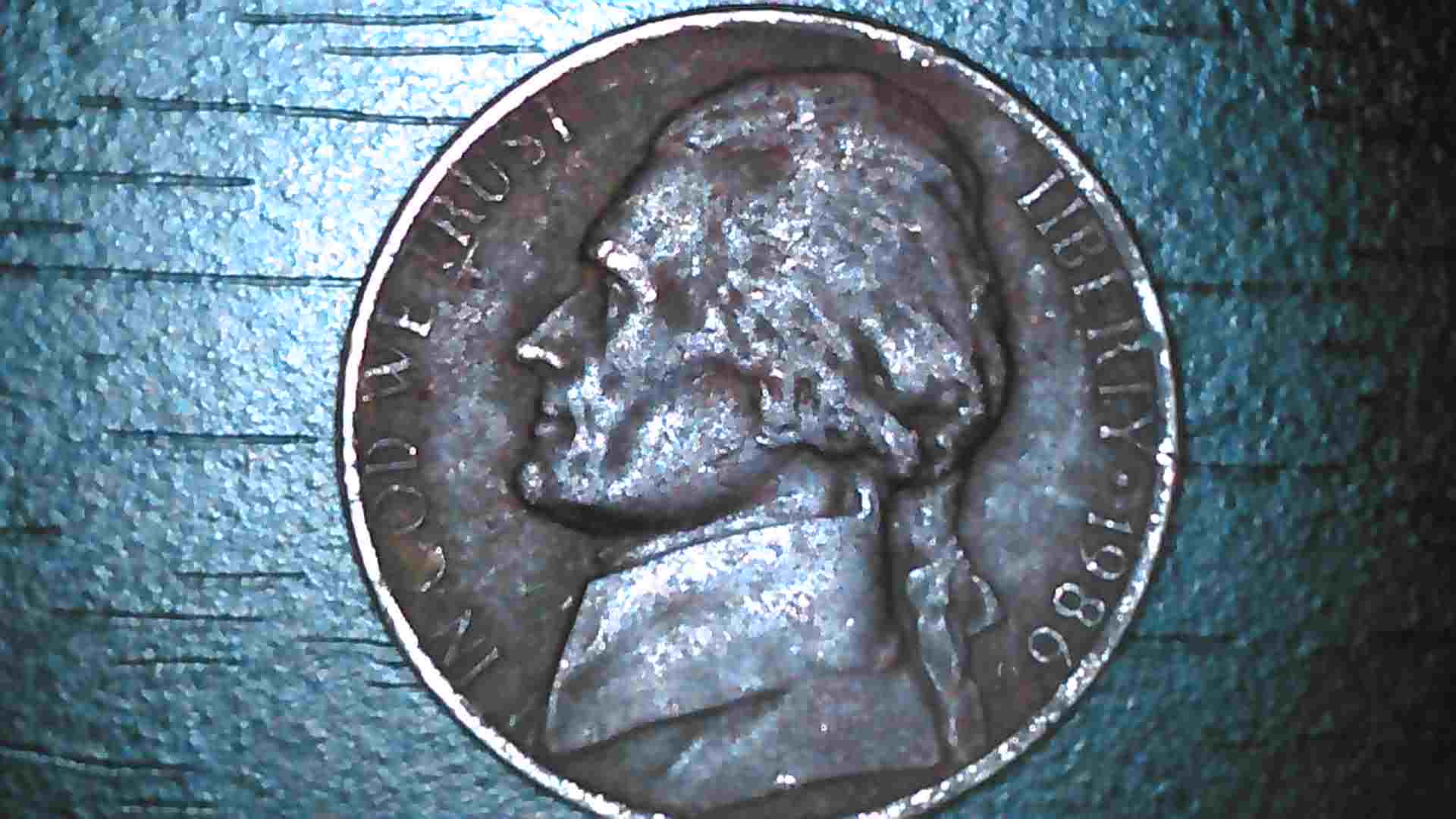 Black-1986-P-Nickel--And-Brown/Black-1986-D-Nickel--