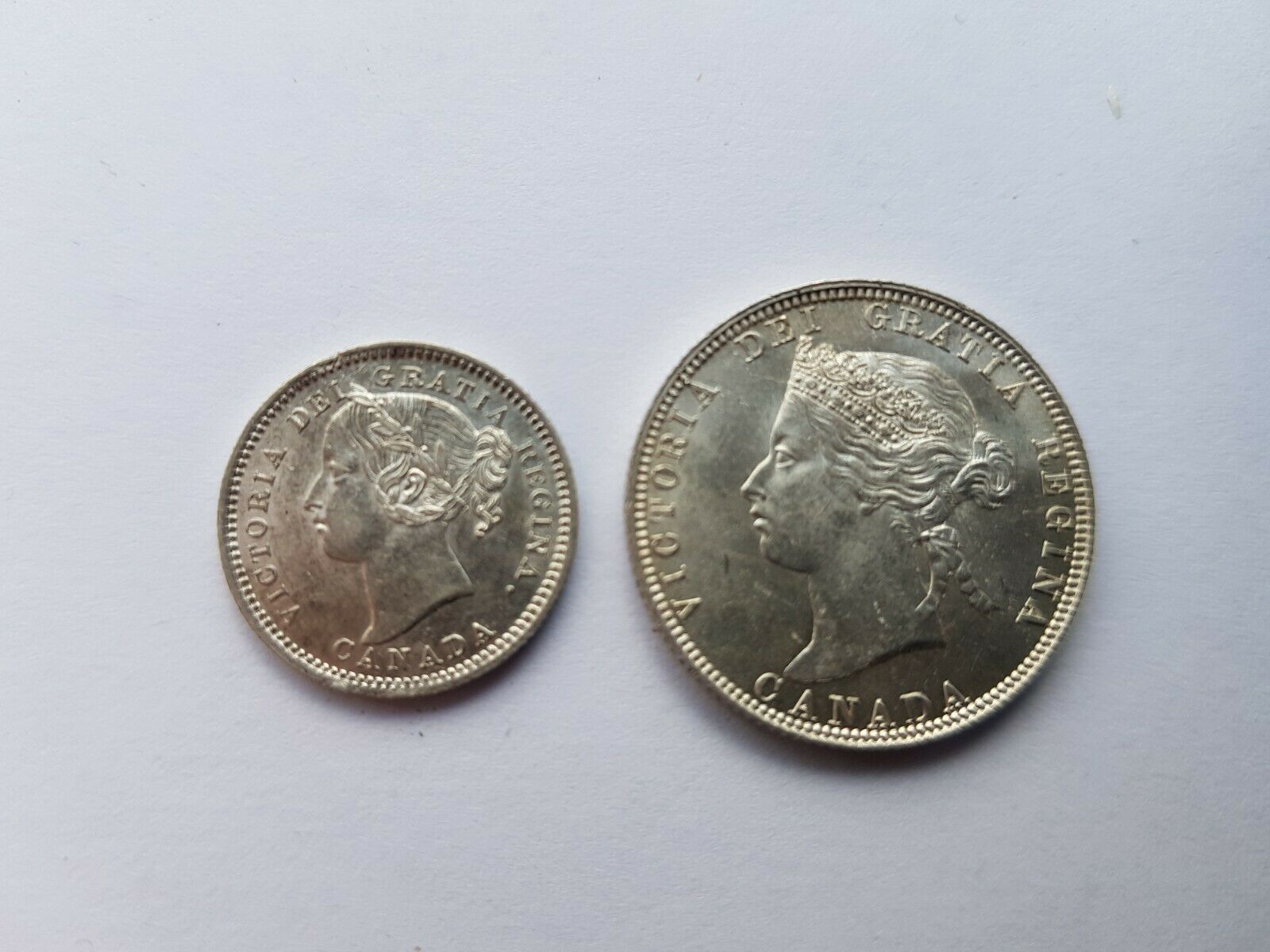 1870-25-Cent-And-1899-10-Cent-For-Grading