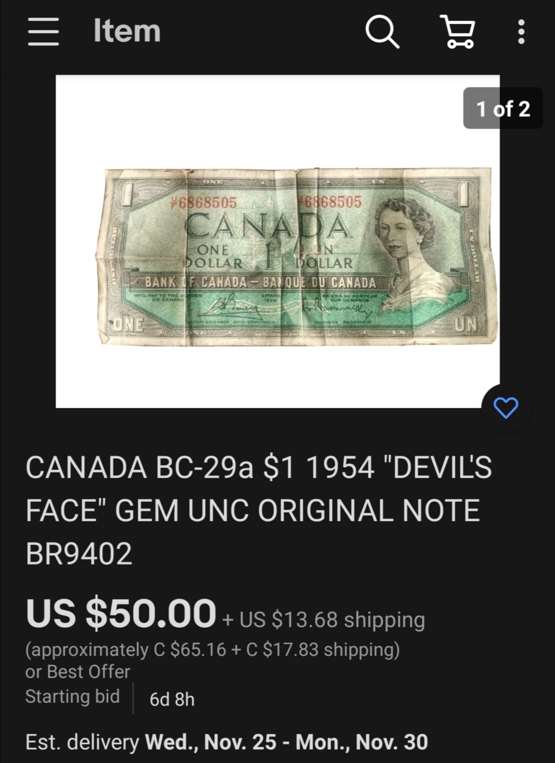 1954-1$-Devil-Face-Gem-Unc