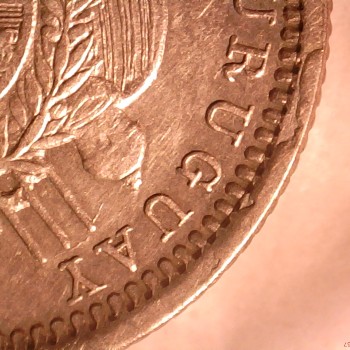 1893/93-10-Centesimos--Uruguay-RPD-With-A-Rim-Cud