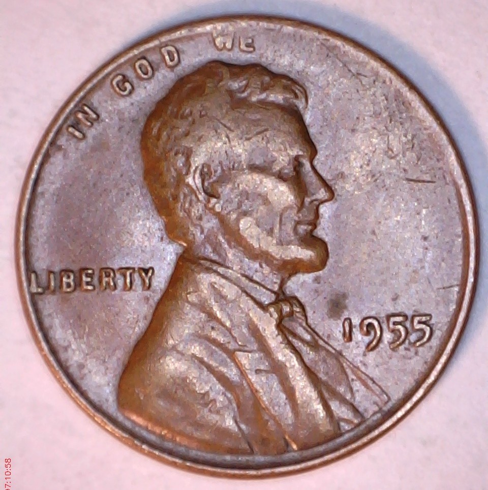 1955-Lincoln-Cent-Struck-On-A-Thinner--Planchet-/-Tapered-Planchet-?