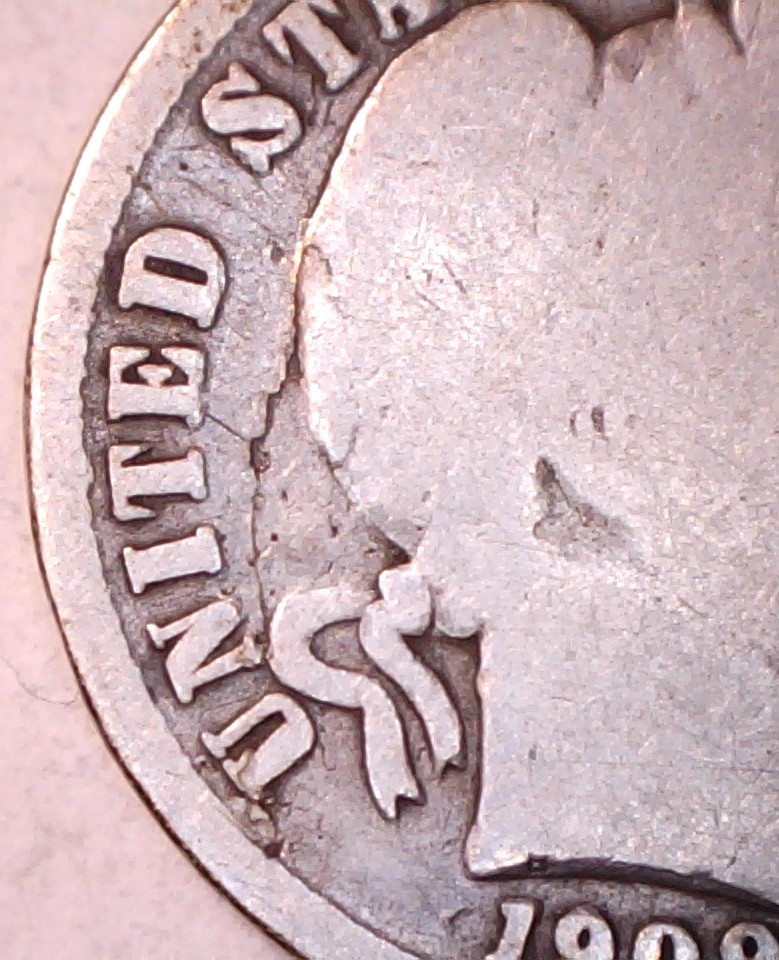 1909-D-Barber-Dime-Lamination