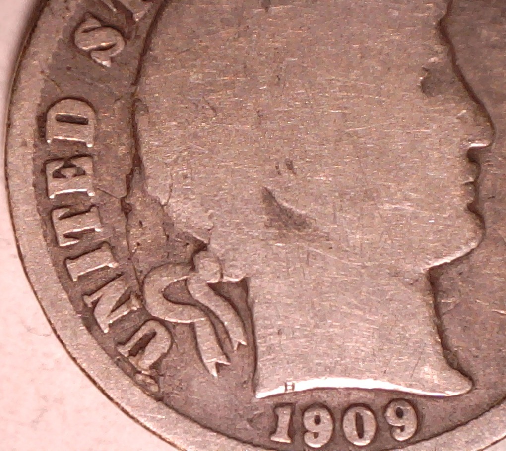 1909-D-Barber-Dime-Lamination