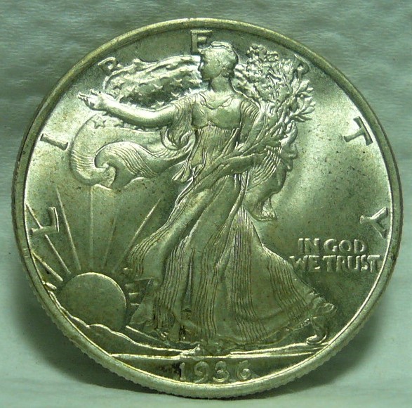 1936-P-Walking-Liberty-Lt-Toning-Some-Luster-Thoughts-On-Grade!