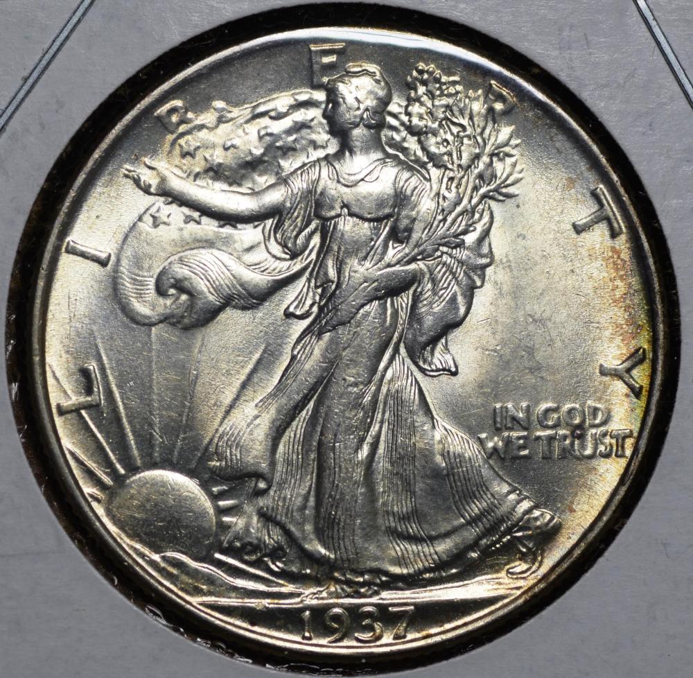 1937-P-Walking-Liberty-Lt-Toning-Some-Luster-Thoughts-On-Grade!