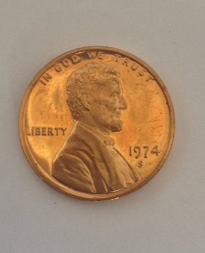 Super-Mint-Condition-1974-S-And-1964-Lincoln-Penny's
