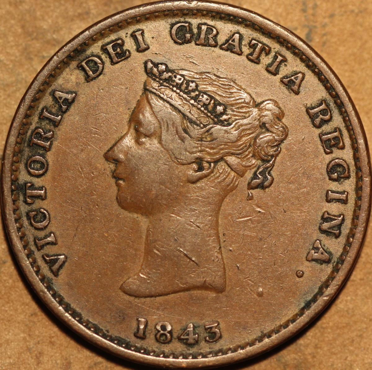 2-1843-New-Brunswick-Half-Penny-Tokens-For-Grade-And-Comments