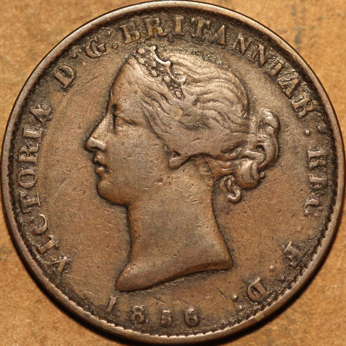 2-1856-Nova-Scotia--Half-Penny-Tokens-For-Grade-And-Comments