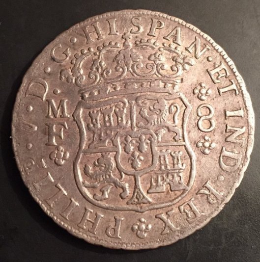 Pillar-Dollar/Columnario:-1744-Philip-V-8-Reales