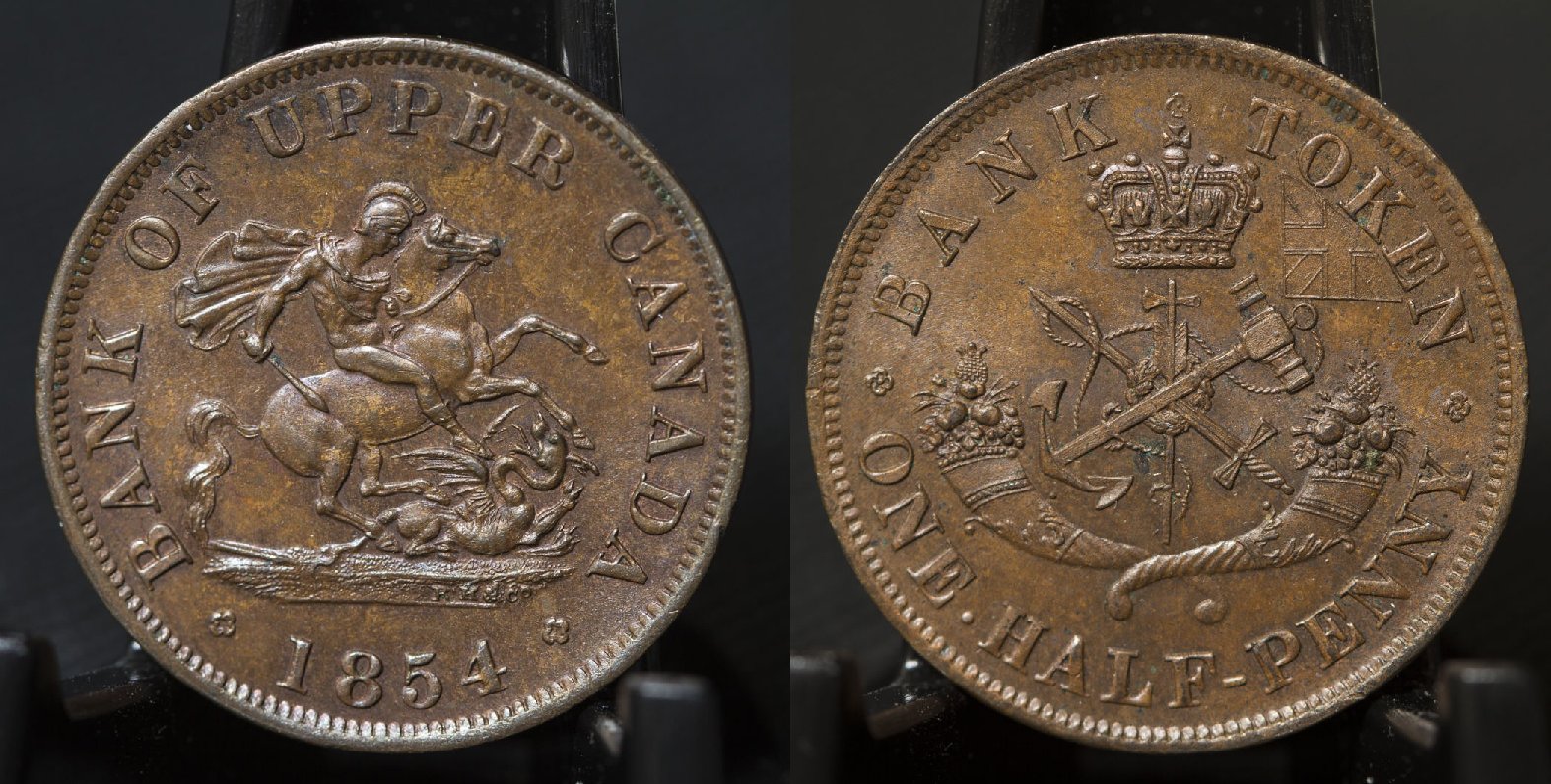1857-Bank-Of-Canada-1/2-Cent-For-Grade-And-Doug.