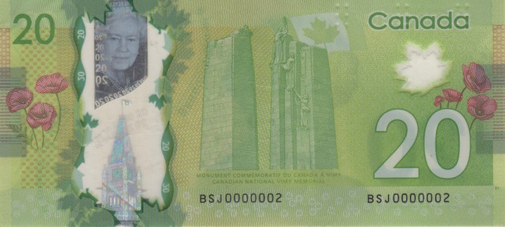 1954-Canadian-One-Dollar-Notes-With-Mismatched-Serial-Numbers