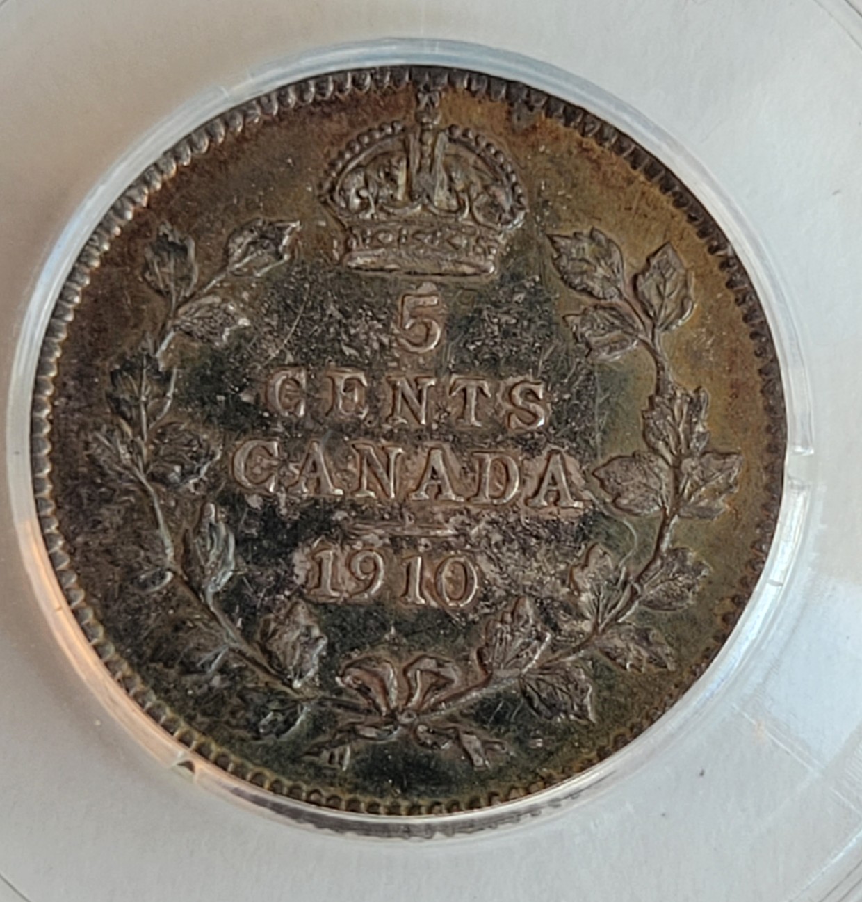 1910-Canada-5-Cents---Round-Leaves