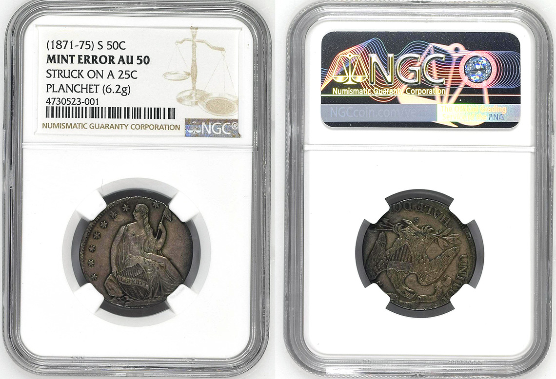 Mint-Error-AU-50-Seated-Liberty-Half-Dollar-Coin---How-To-Find-A-Buyer