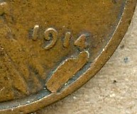 1914-Well-Circulated-Lincoln-With-Huge-Attached-Lamination?