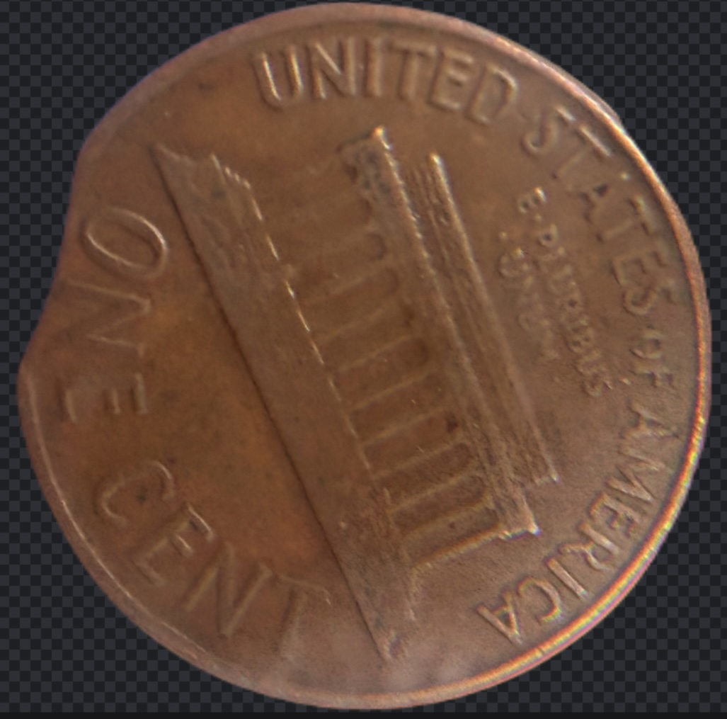 1961-Lincoln-Cent-Clipped-Planchet/Curved-Clip