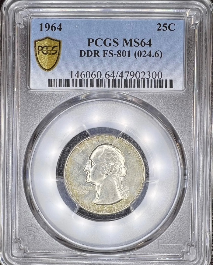 1964-P-Washington-Quarter-FS-801.-Main-PCGS-Plate-Coin!
