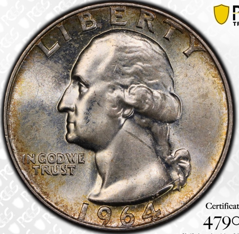 1964-P-Washington-Quarter-FS-801.-Main-PCGS-Plate-Coin!
