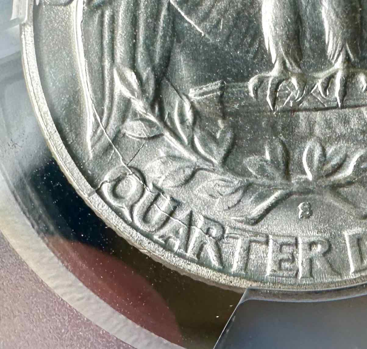 1940-S-Washington-Quarter-With-Clashed-Dies-And-Die-Cracks