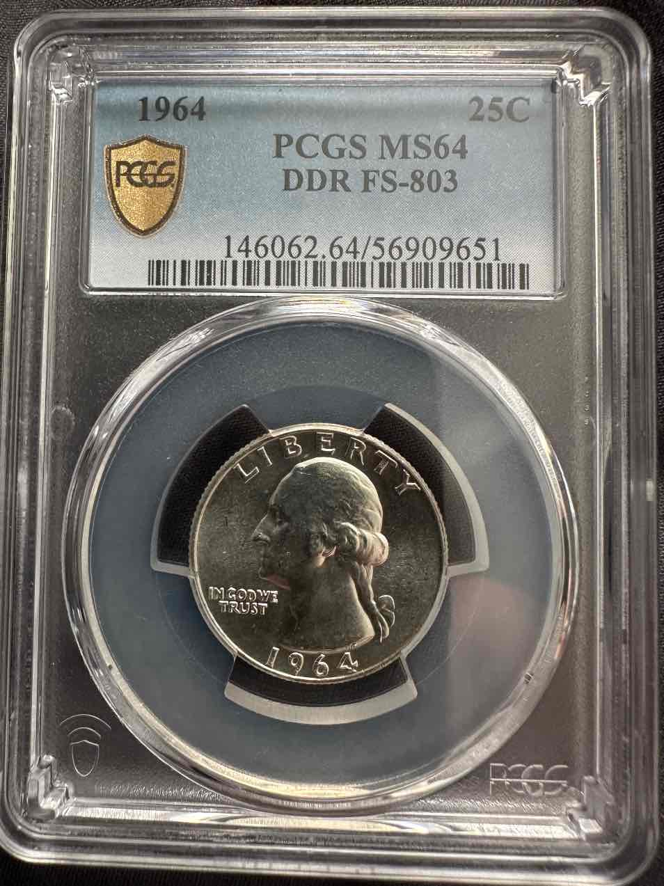 1964-P-Washington-Quarter-DDR-FS-803