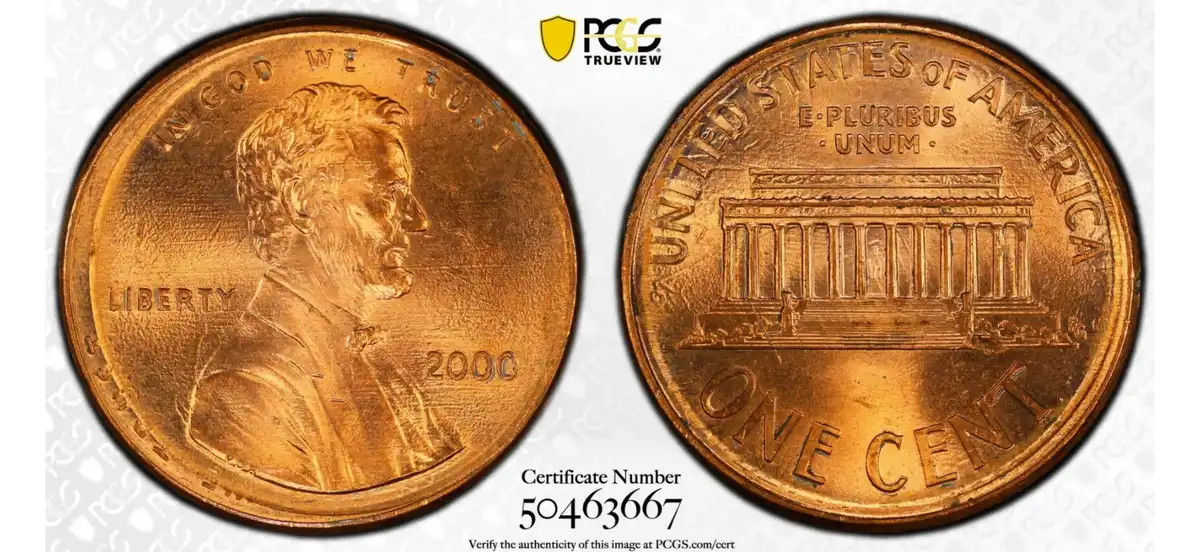 2000-P-LMC-With-Mad-Obverse-&-Double-Struck-In-Collar-PCGS-MS-65RD