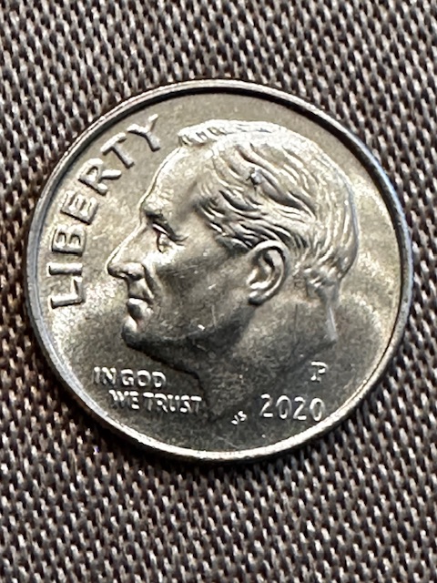 2020-P-Roosevelt-Dime-With-Die-Chip-No-2-Alike-But-Close