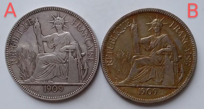 1909-French-Indo-China-Piastre.-Probably-A-Contemporary-Fake-Or-Was-It-A-Fraud-From-The-Mint?