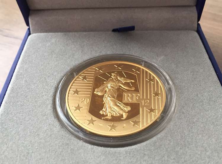 Paris-Mint---Sower-10th-Anniversary-Of-Euro---250€-Gold-Proof-Coin