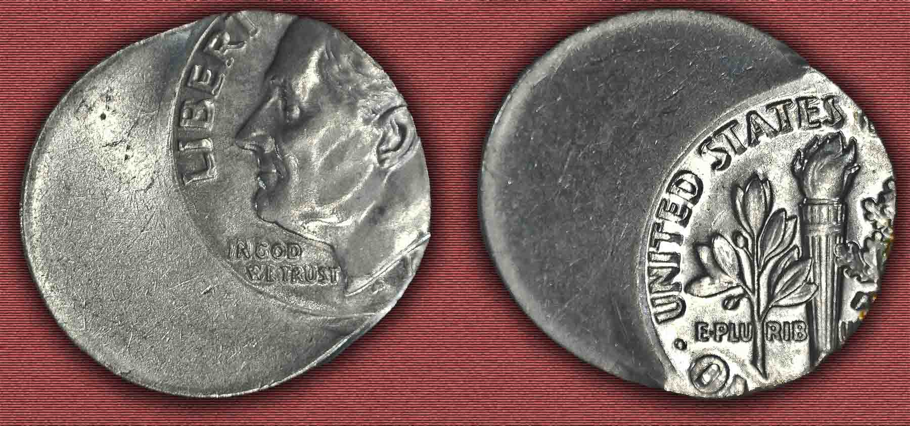 No-Date-Roosevelt-Dime-50%-Off-Center