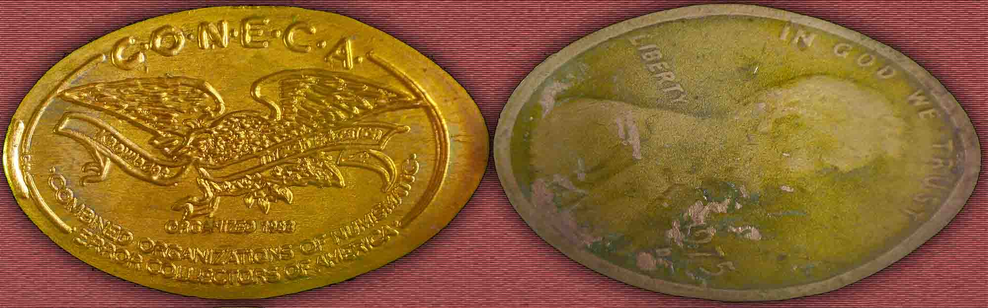 C.-O.-N.-E.-C.-A.-Elongated-Cent,-Pressed-Over-A-1975-D-Lincoln-Memorial-Cent
